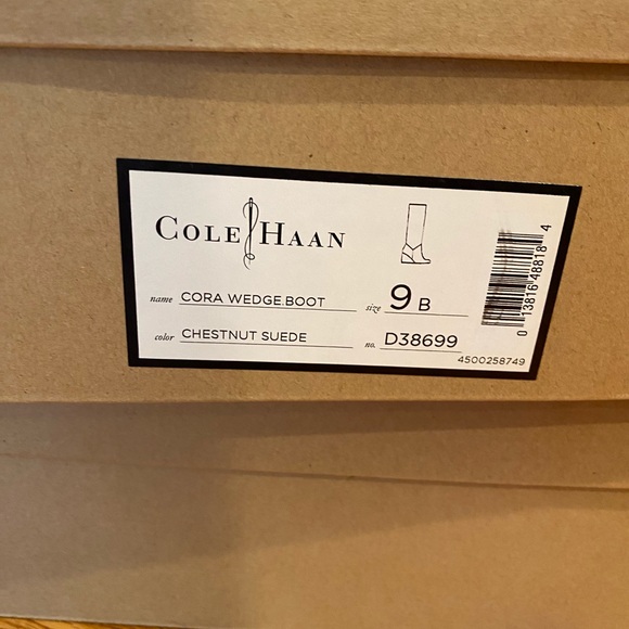 NWOT Cole Haan Cora Wedge Suede Boot - Picture 6 of 6